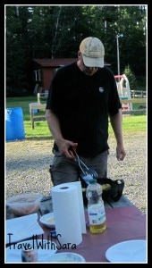 Frying Up Fish at Arrowhead Lake & Resort