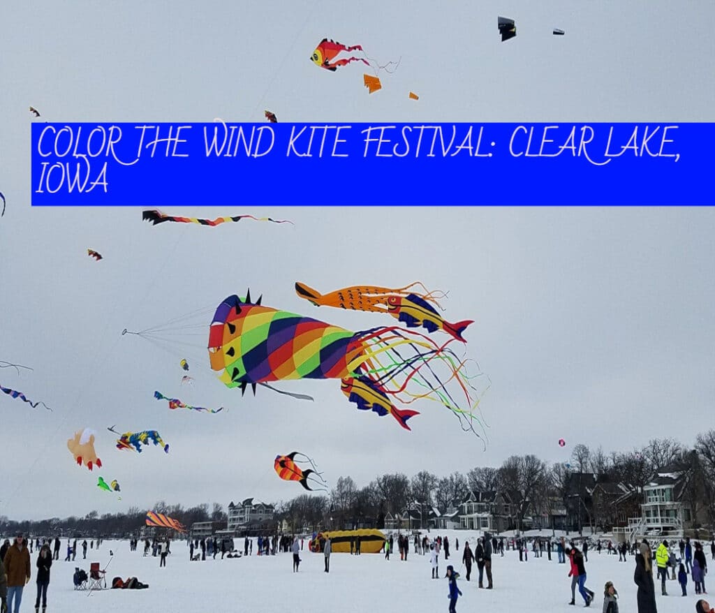 Color The Wind Kite Festival On A Frozen Lake In Clear Lake, Iowa