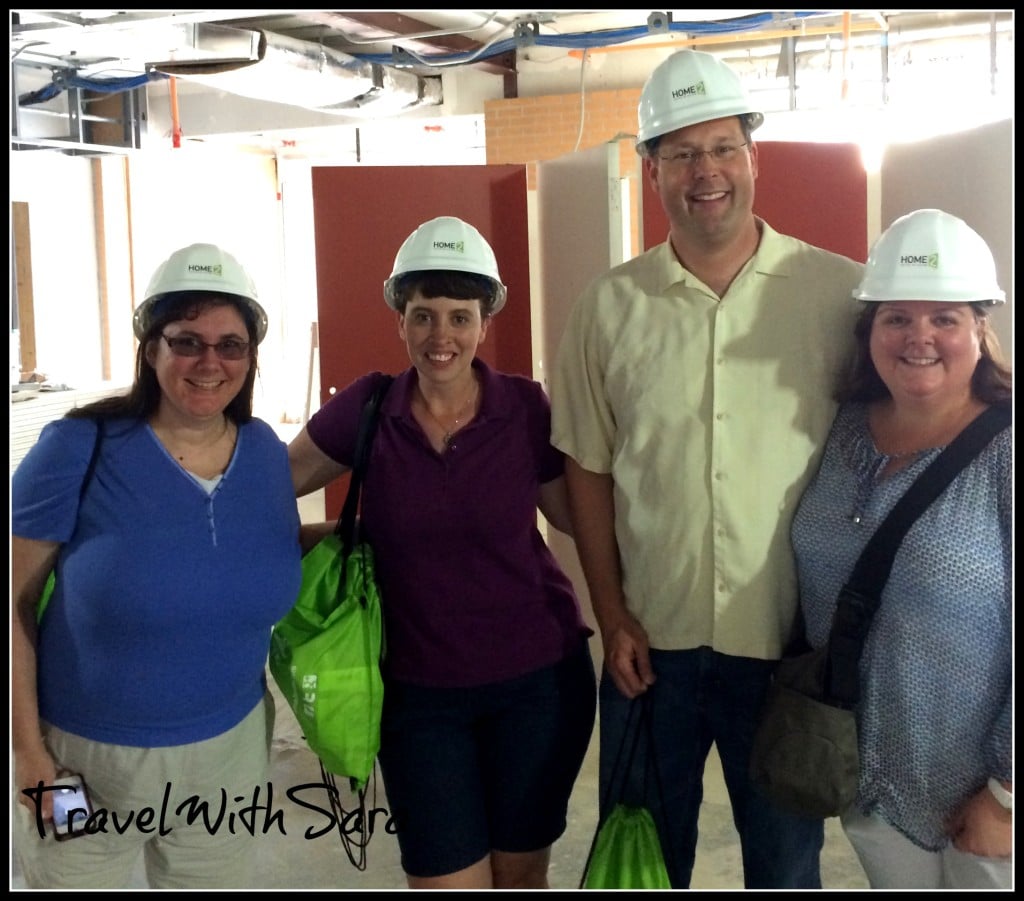 Hard hat tour participants