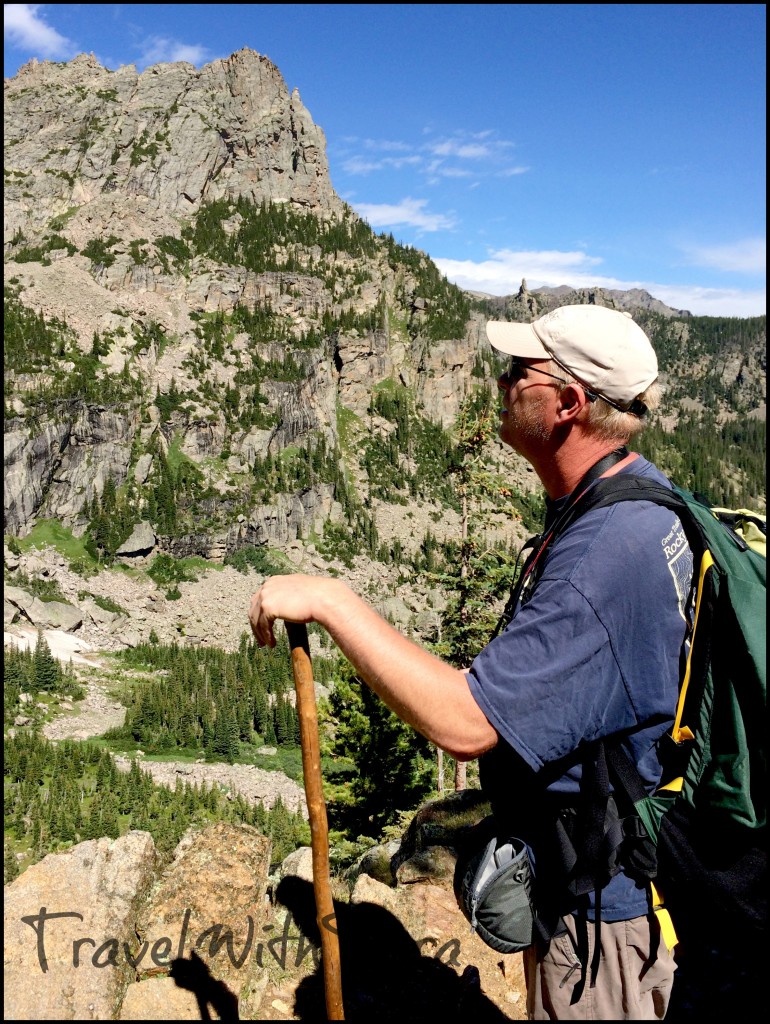 Todd looking at mountains