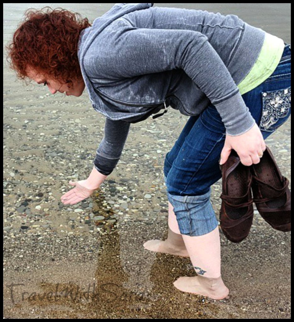 Picking up Petoskey Stones