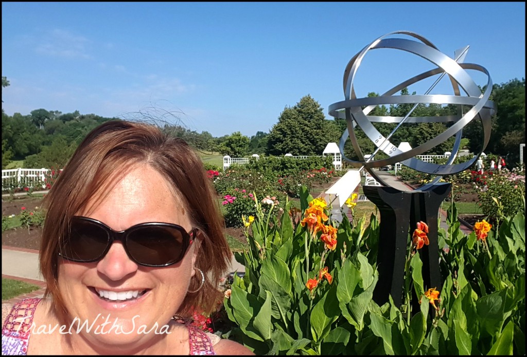 Sara in rose garden