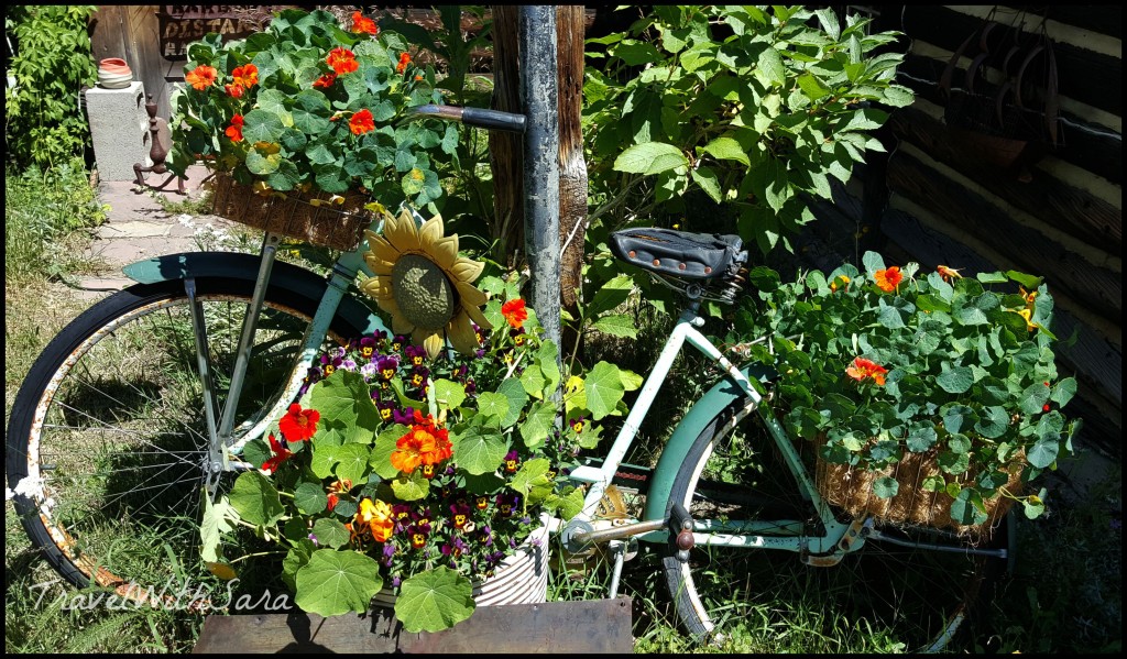 bicycle with flowers