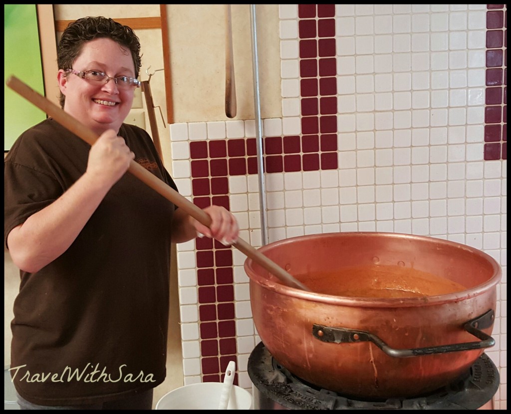 Stirring Caramel at Rocky Mountain Chocolate Factory