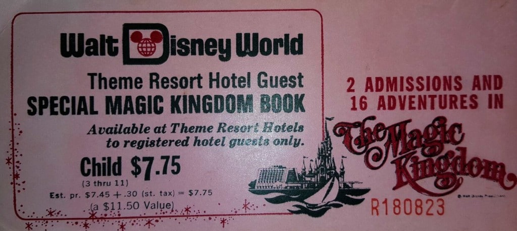 1972 Disney Ticket