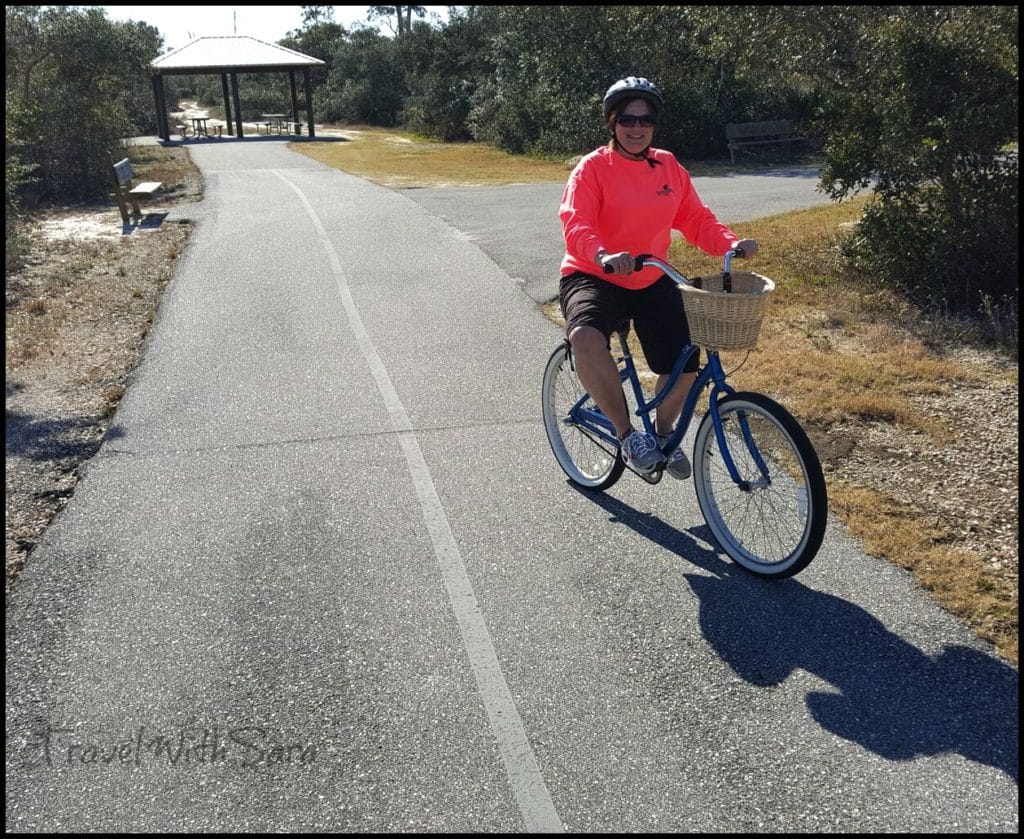 Sara riding bike