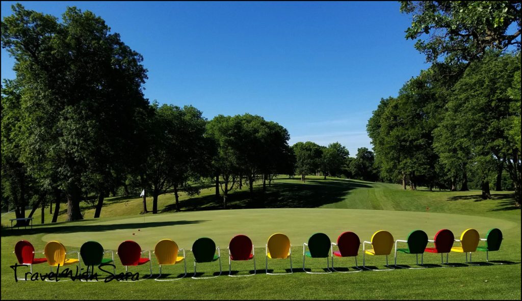 chairs at Iowa golf course