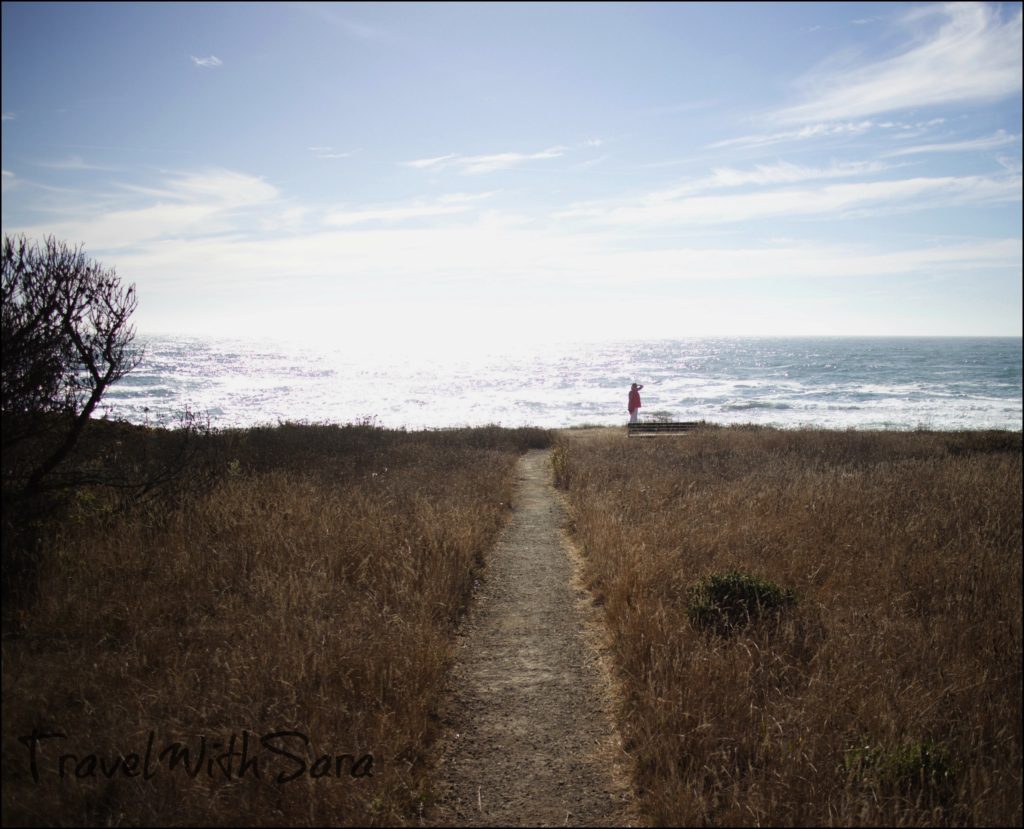 Sara looking at ocean