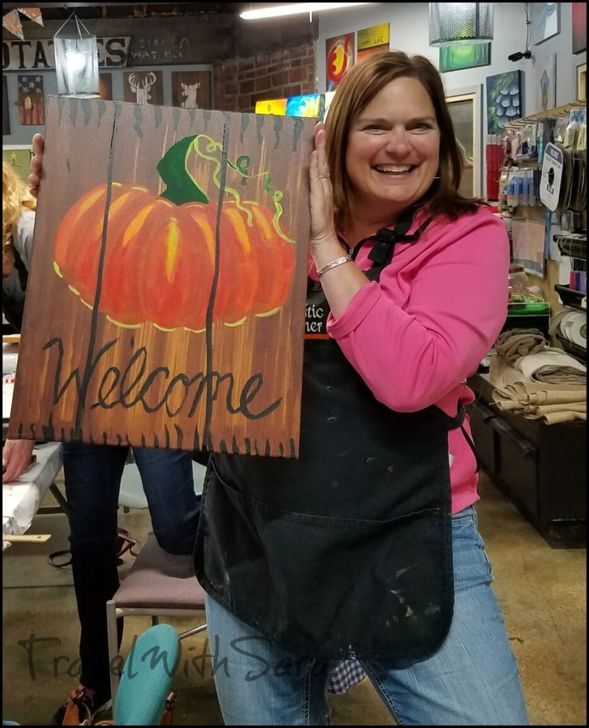 Sara pumpkin painting