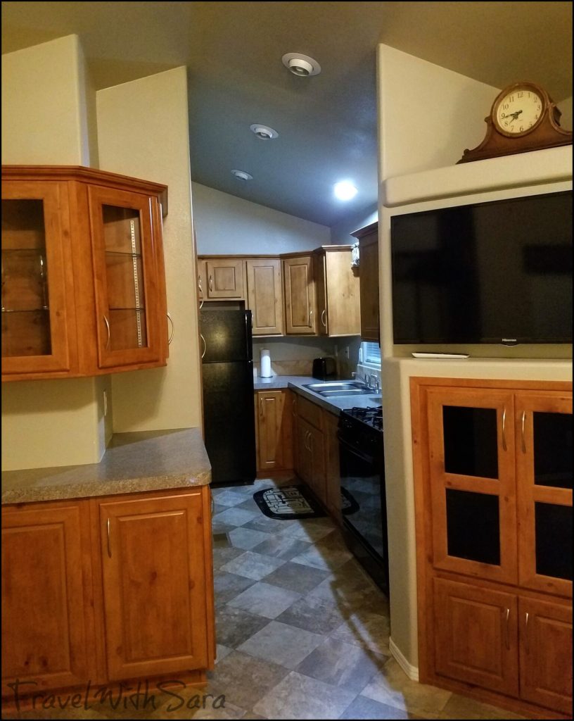 kitchen in tiny home