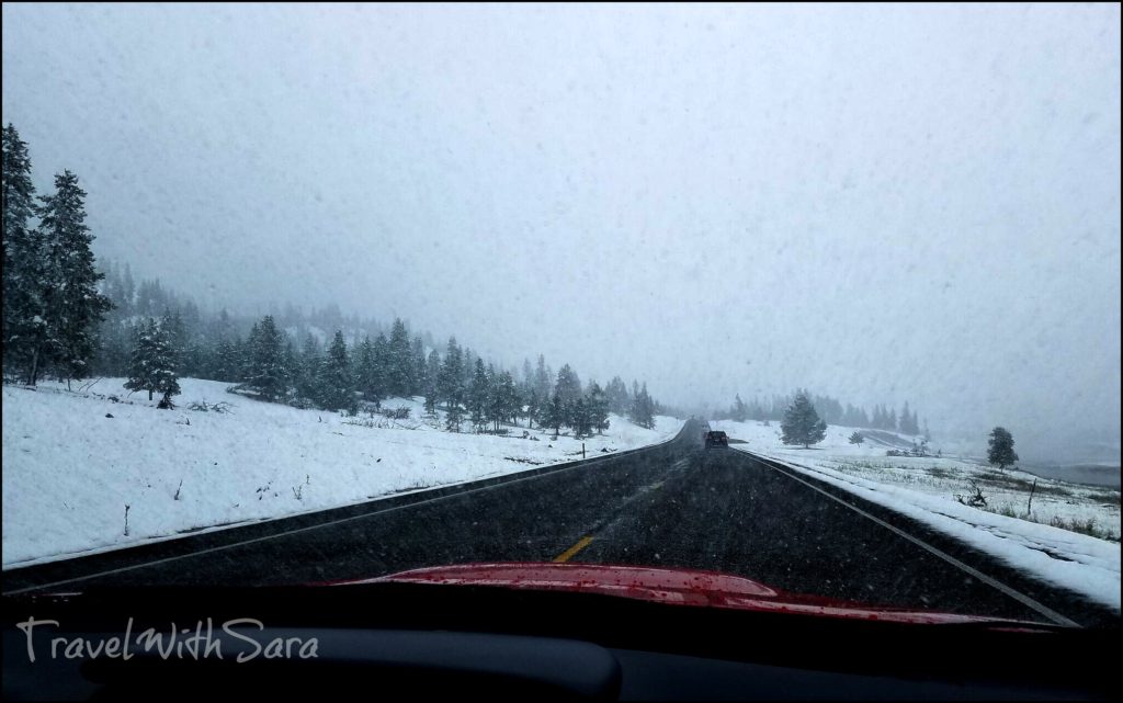 snow in Yellowstone