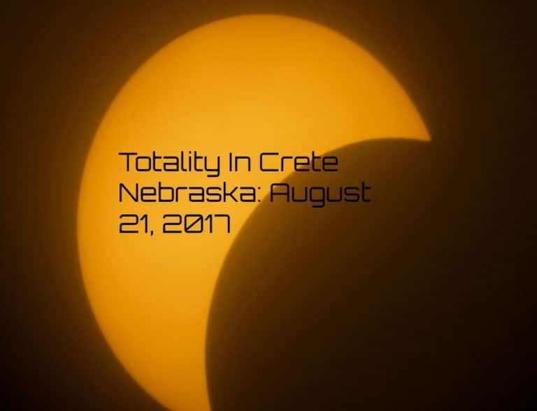 Totality In Crete, Nebraska: August 21, 2017
