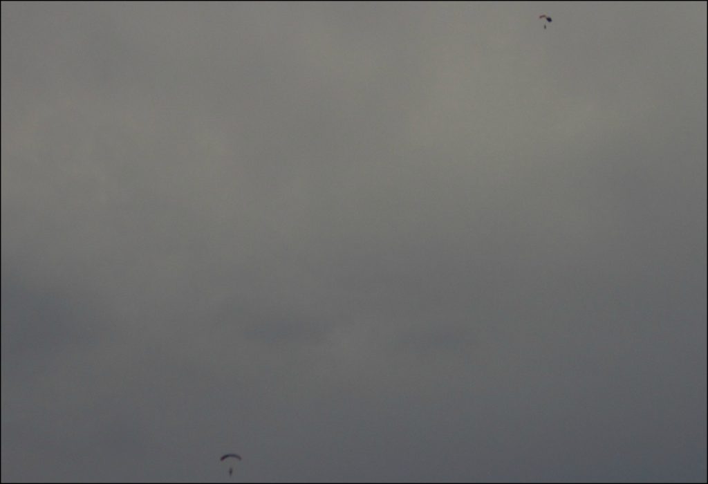 skydivers in crete