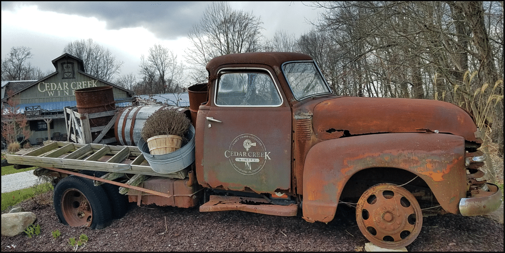 truck at Cedar Creek Winery