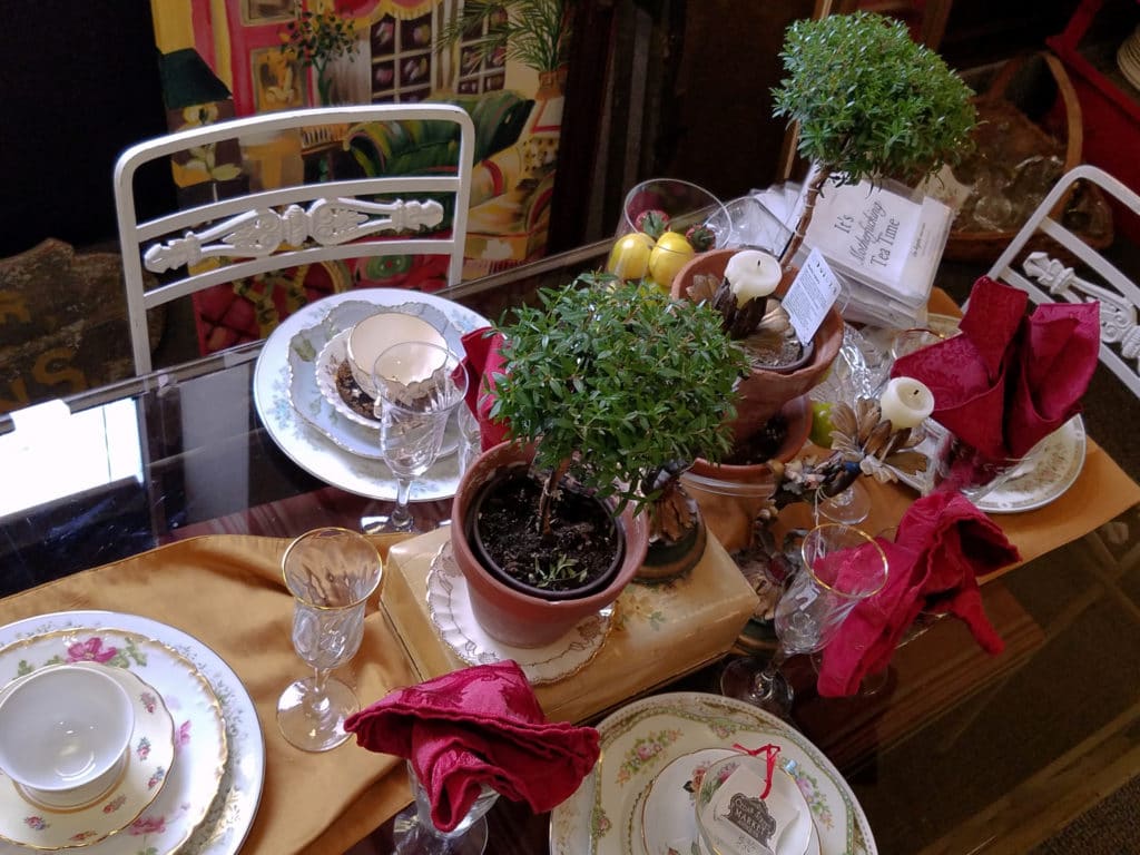 table setting Cedar Street Market Antiques