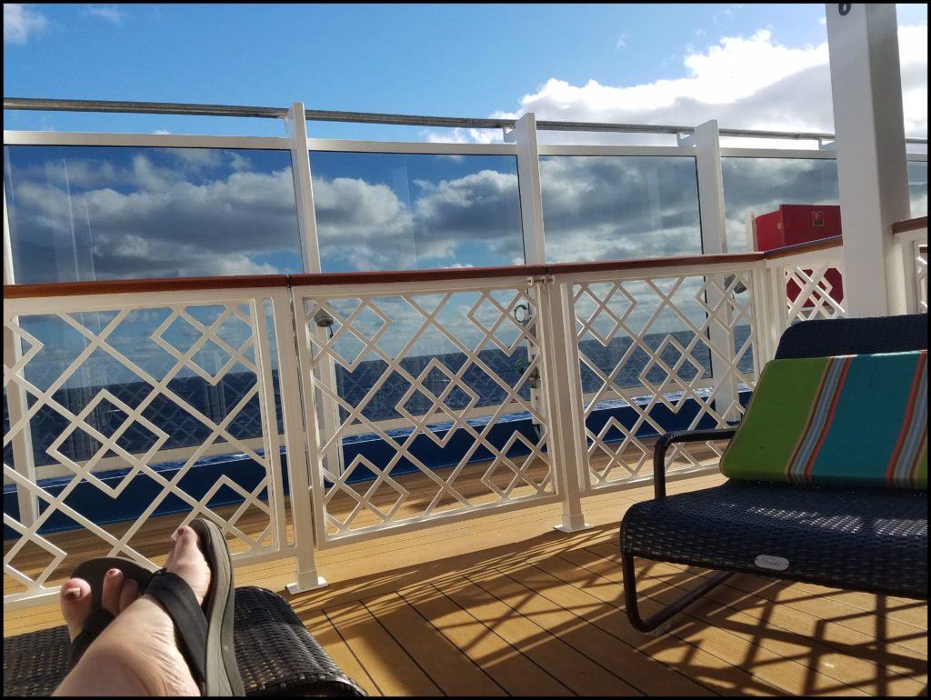 View from deck on Carnival Vista