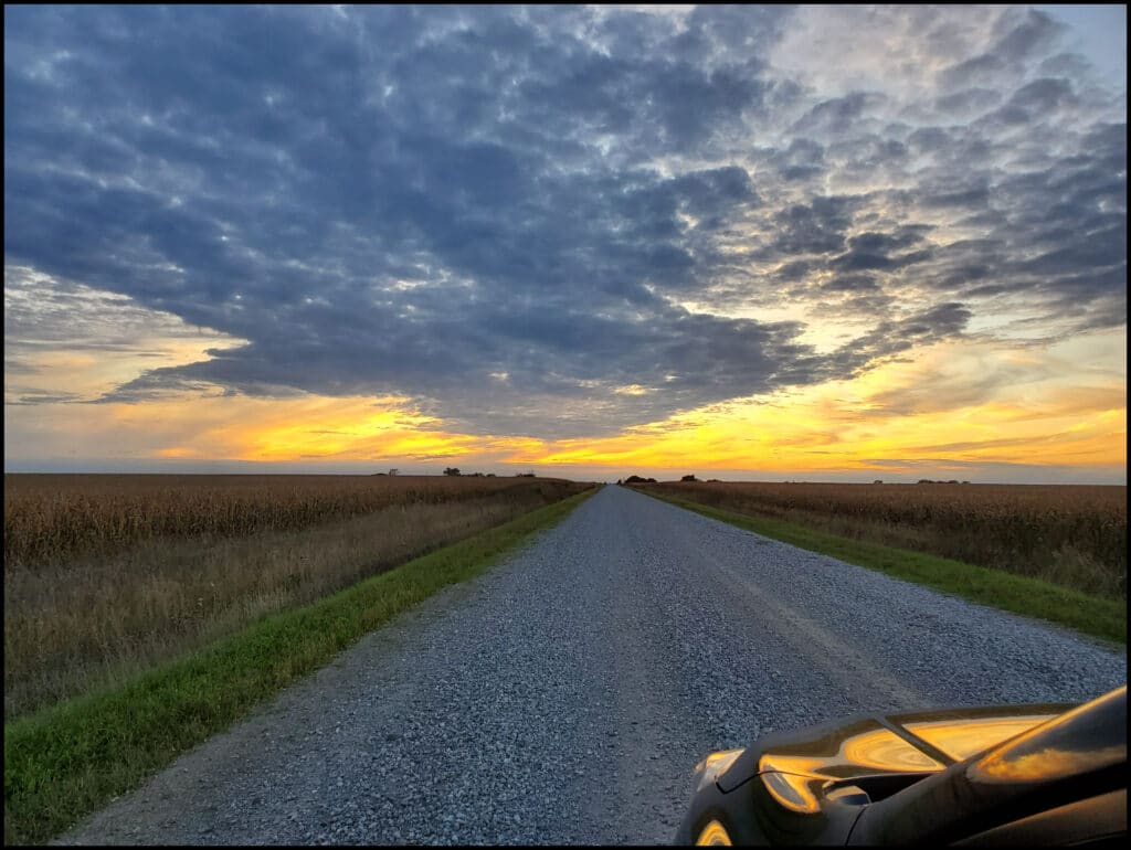 Sunset Rural Iowa