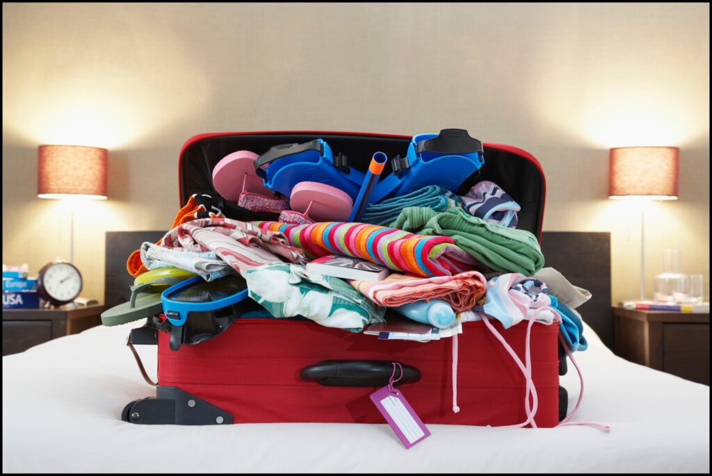 overpacked suitcase avoid by traveling with one bag that is organized