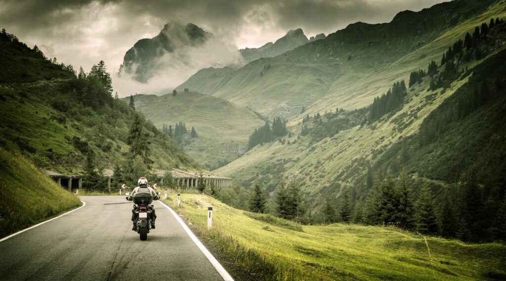 motorcycle mountains