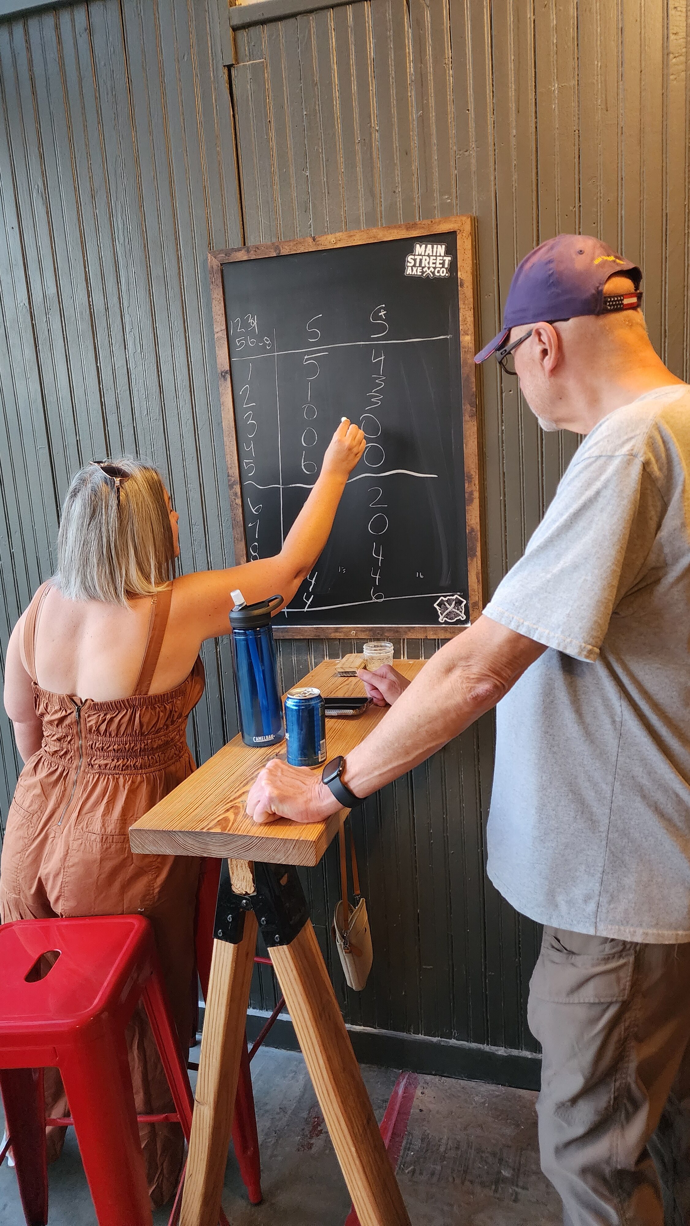 Team competition axe throwing