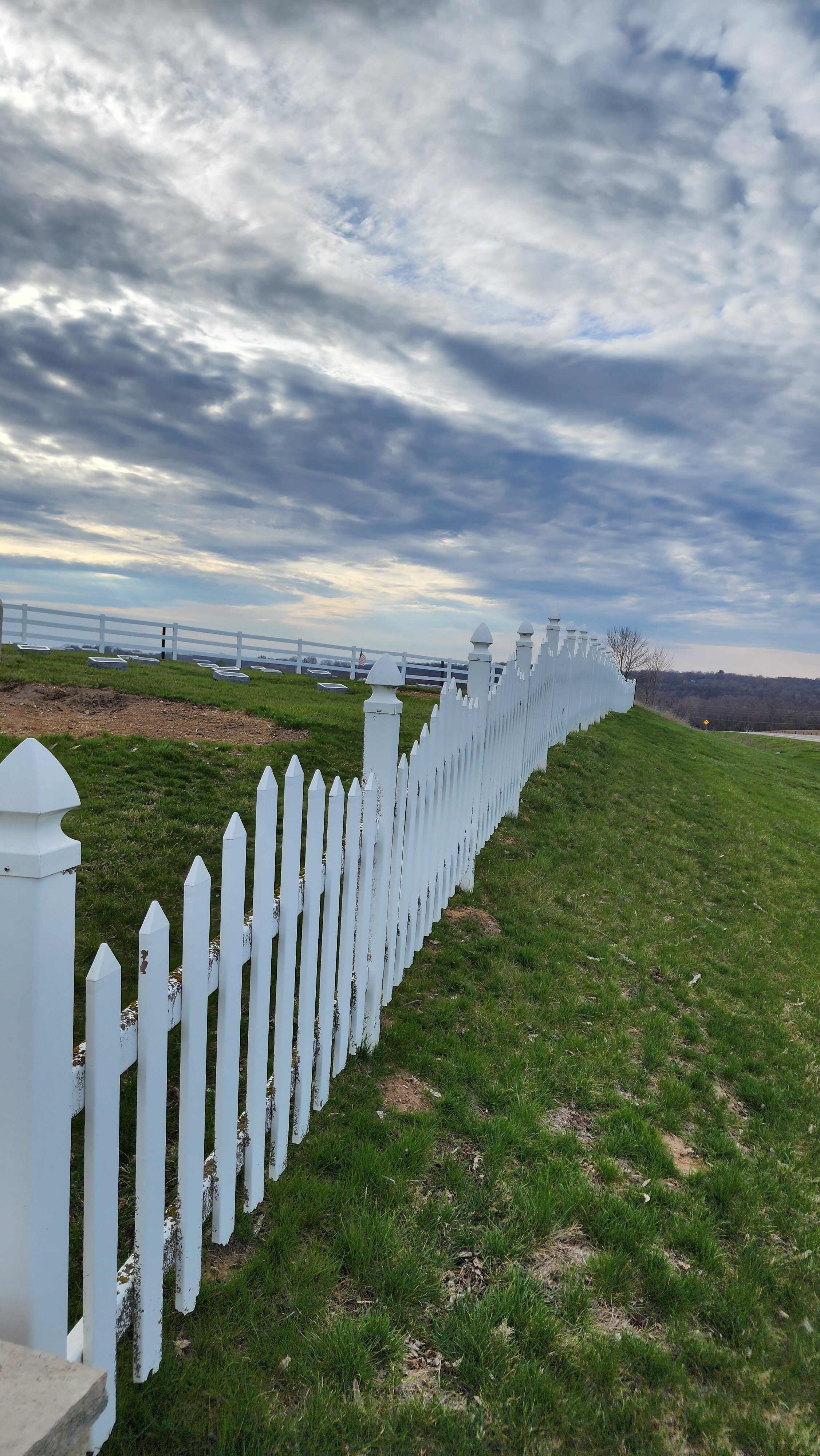 White Iowa fence