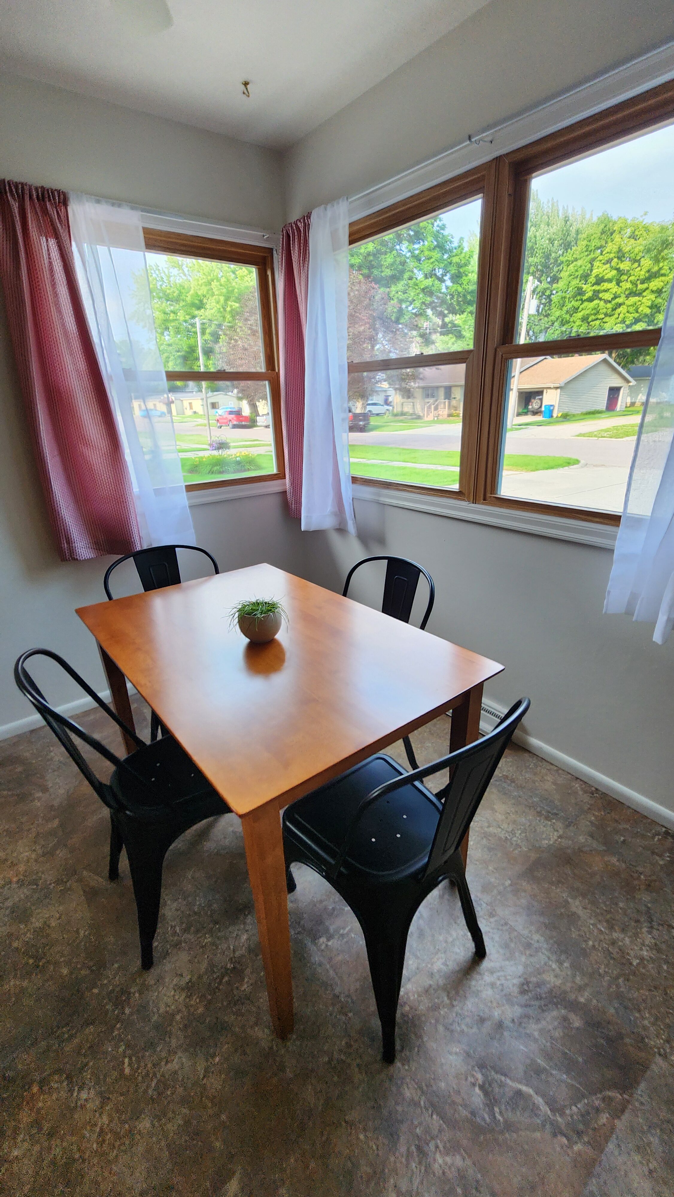 small kitchen table with chairs