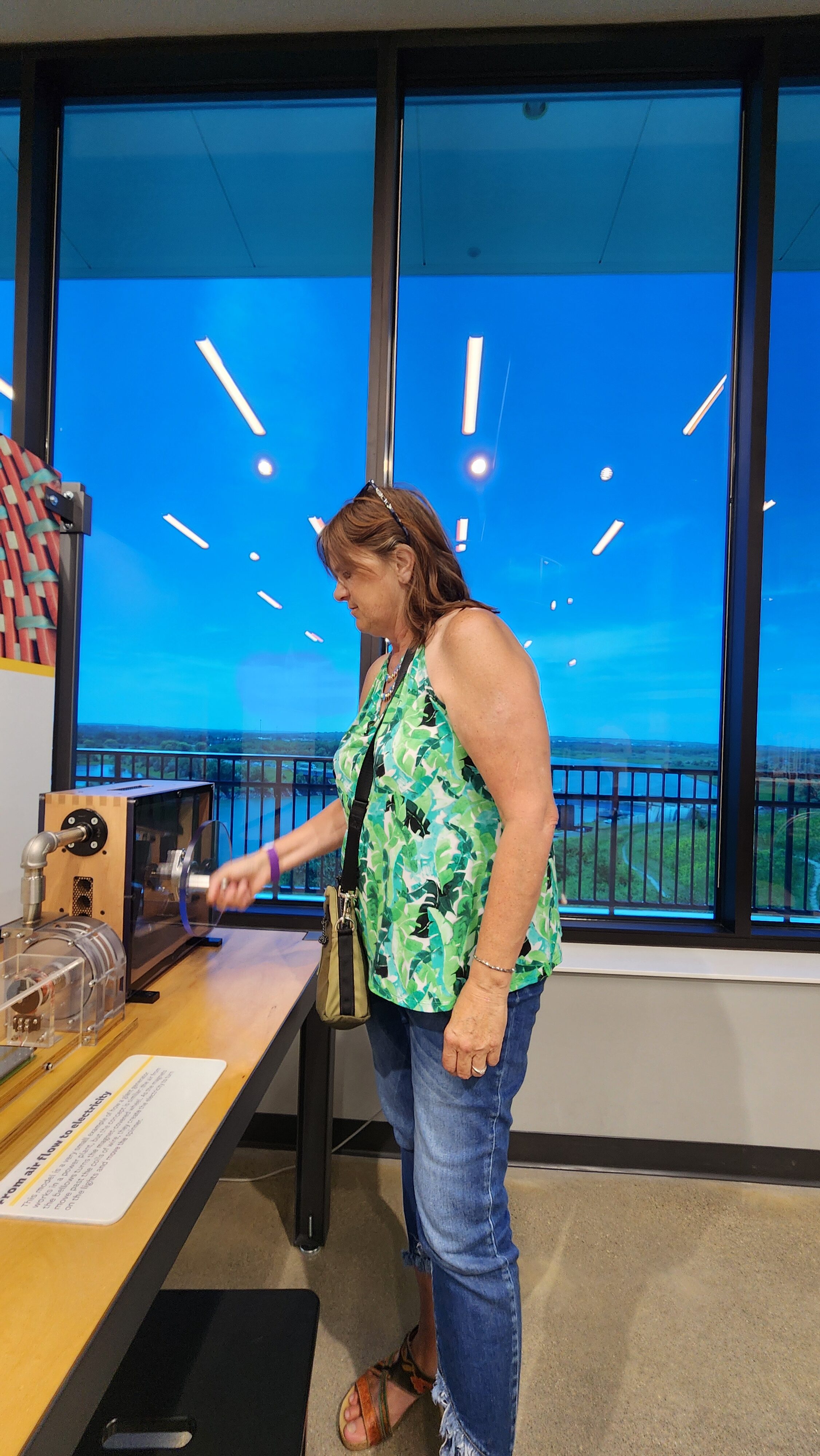 woman at science museum