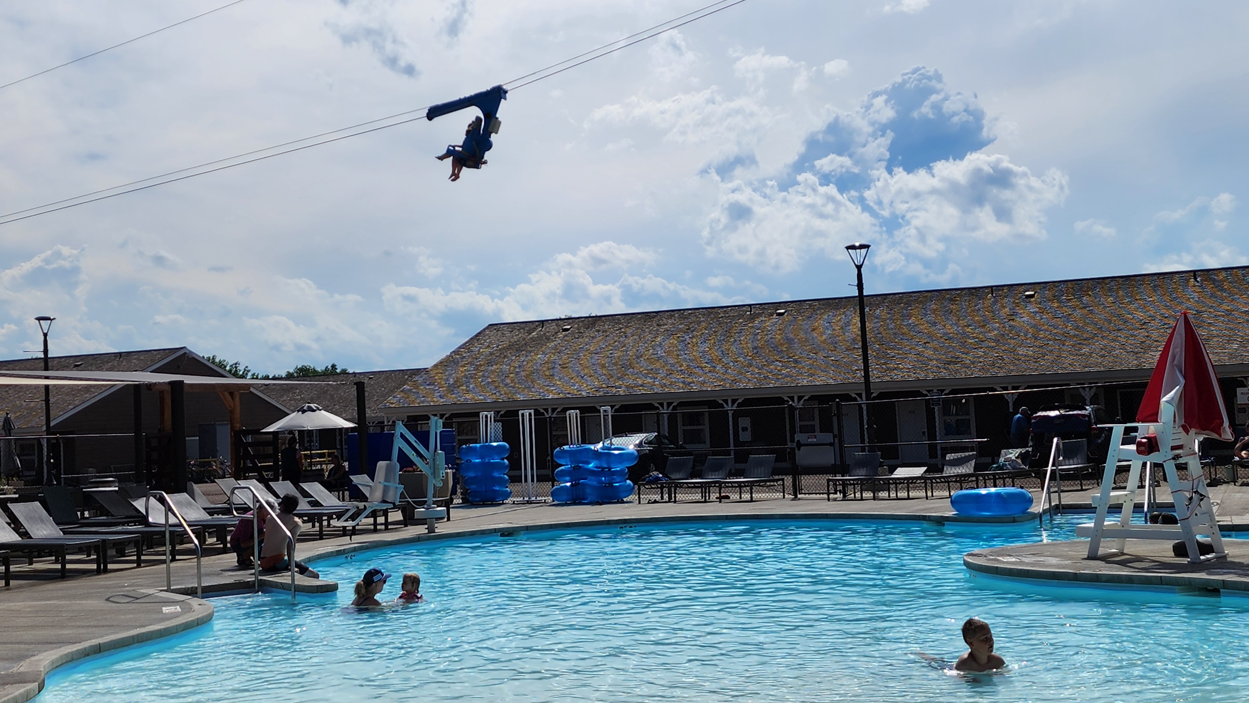 zipline over pool 