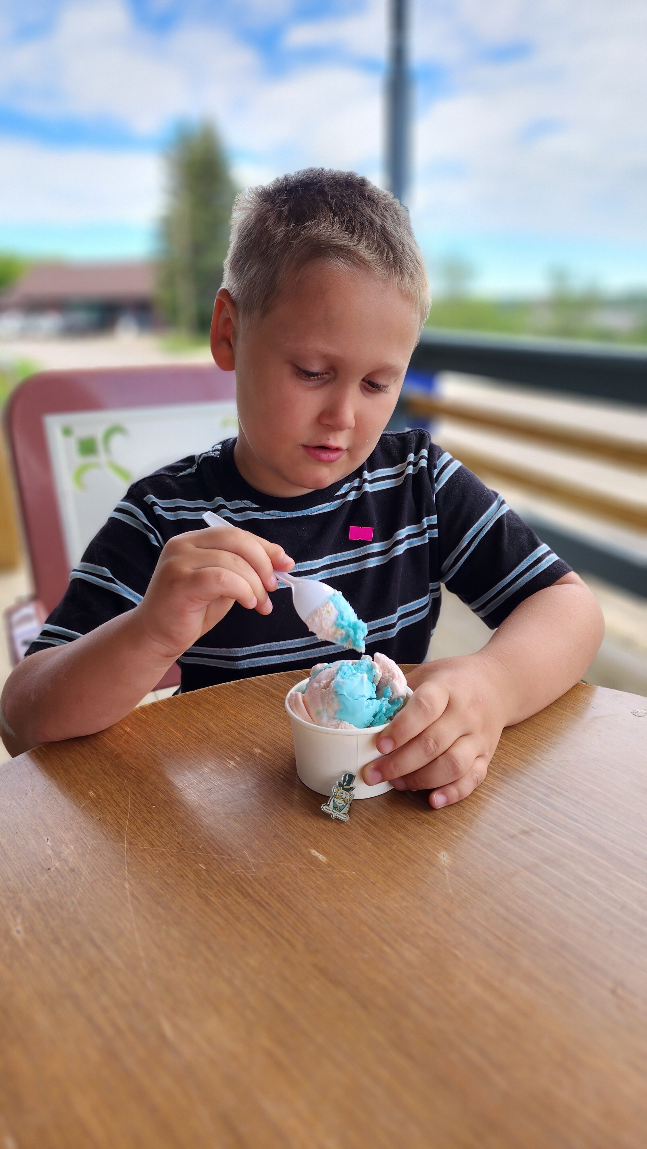 boy eating ice cream