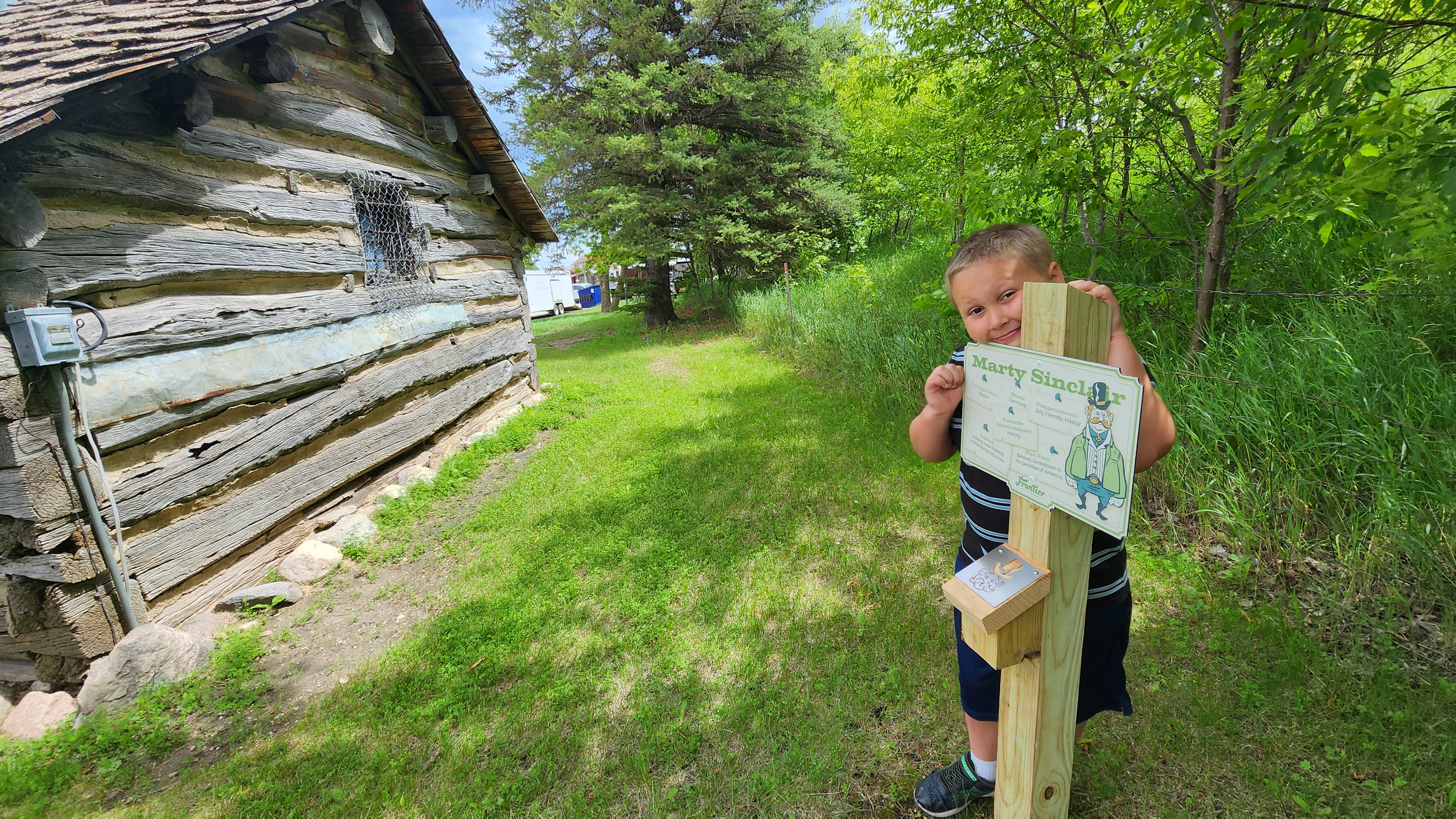 boy with scavenger hunt