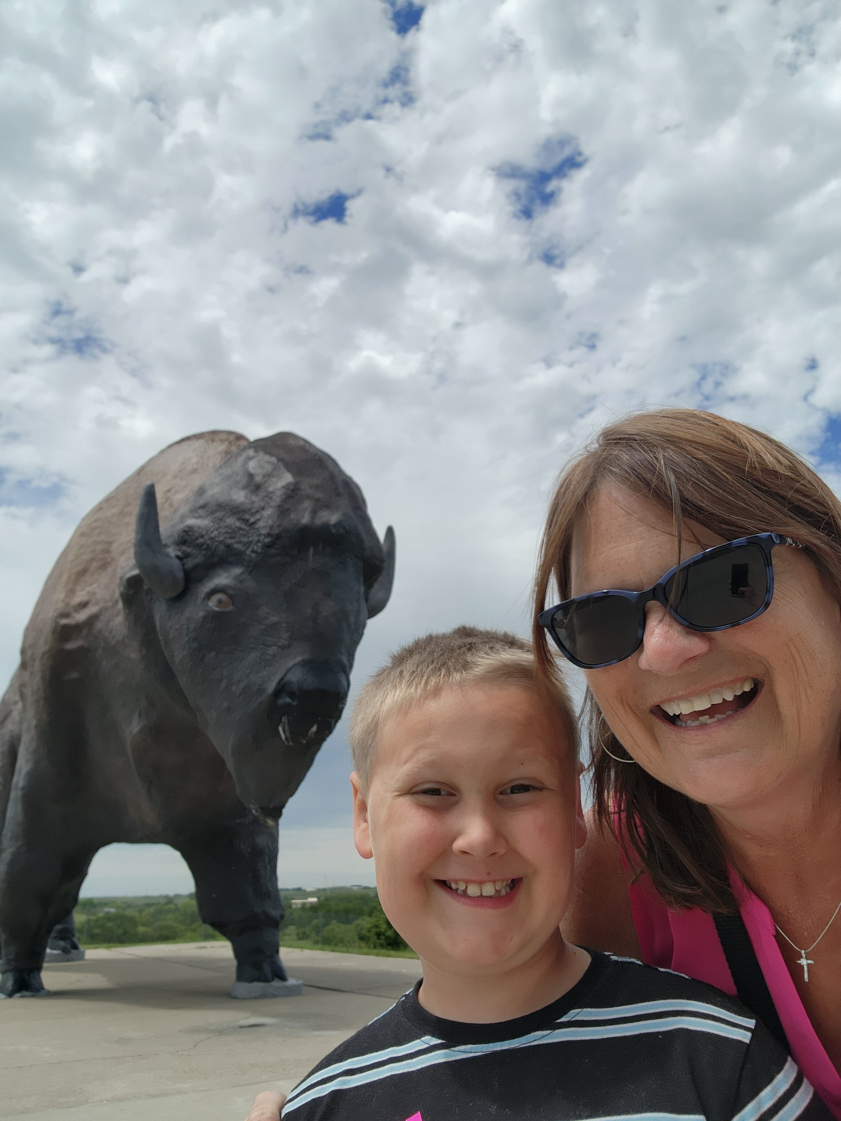 grandma and grandson at Dakota Thunder