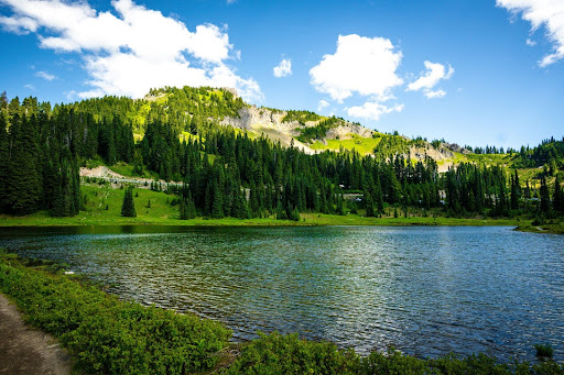 mountains and lake