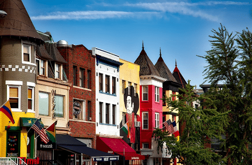 colored buildings