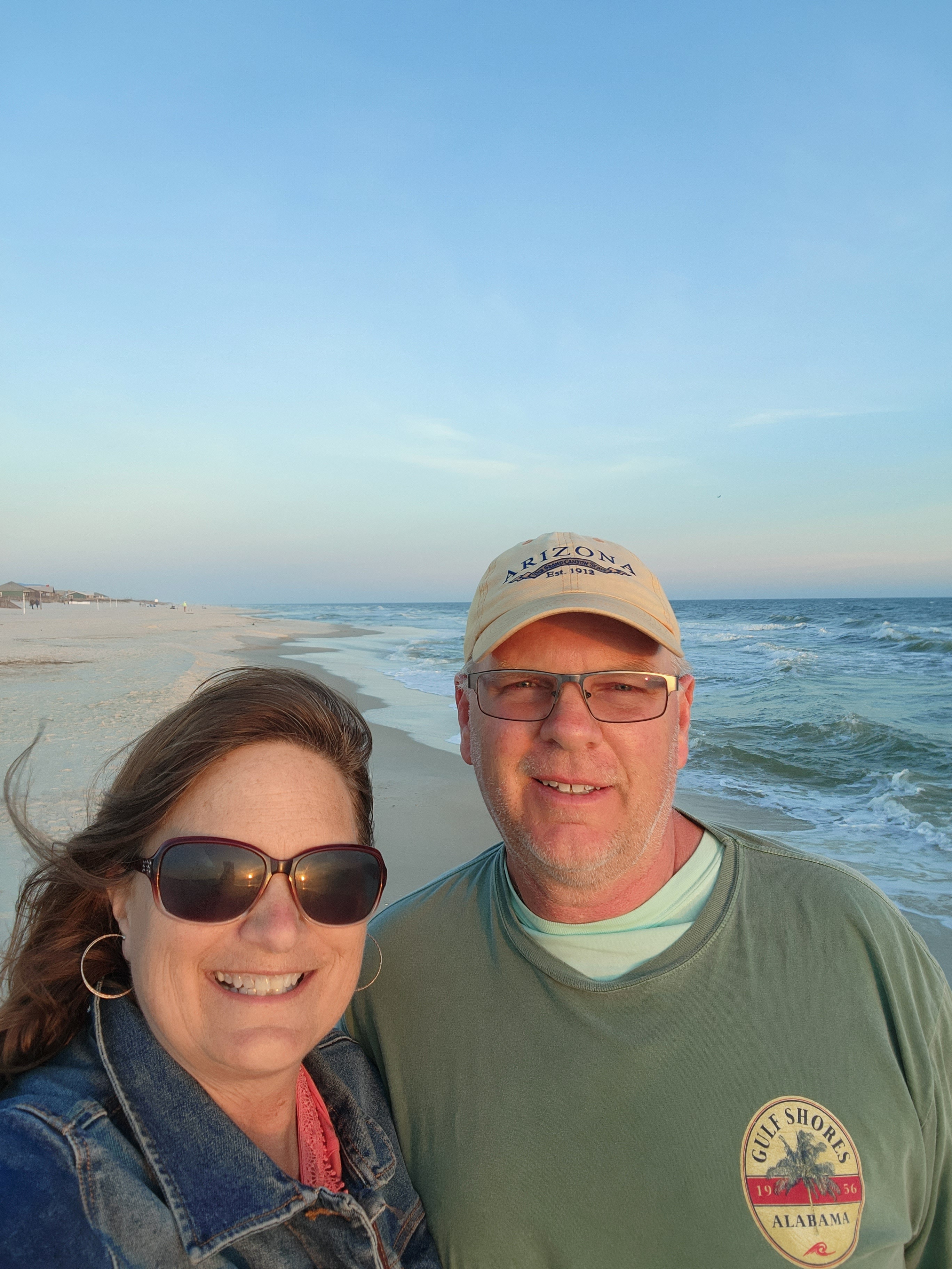 adults on beach