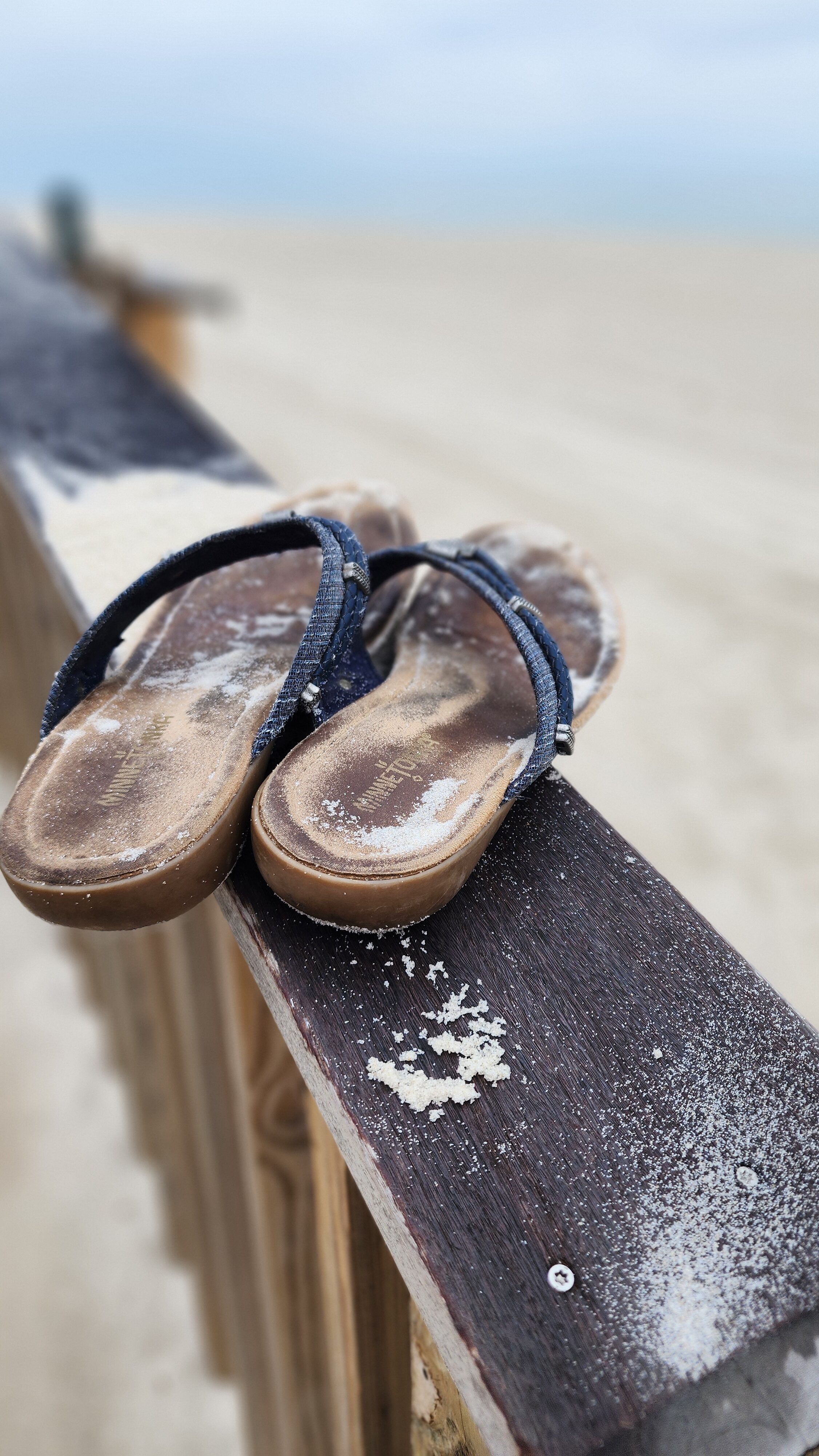 sandals on beach