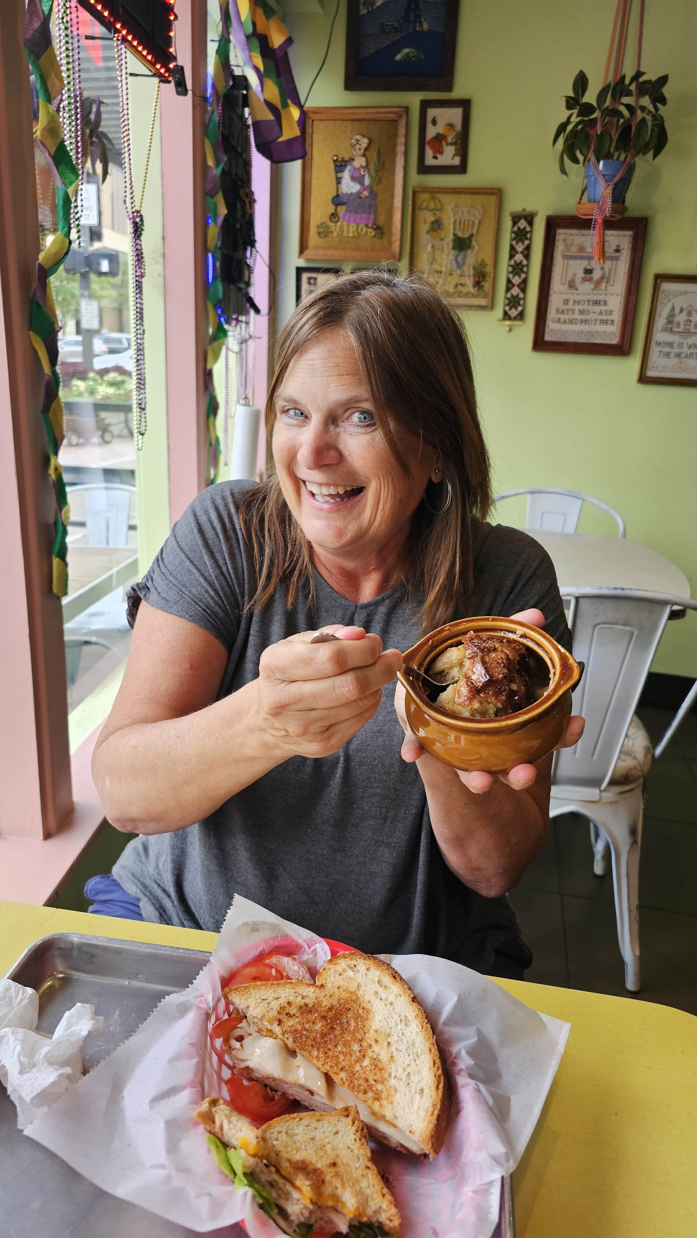 woman with bowl