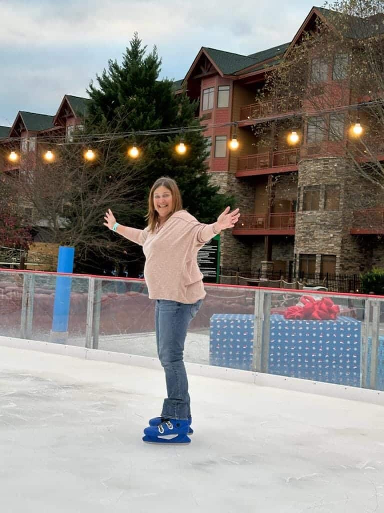 ice skating Christmas Memories Smoky Mountains