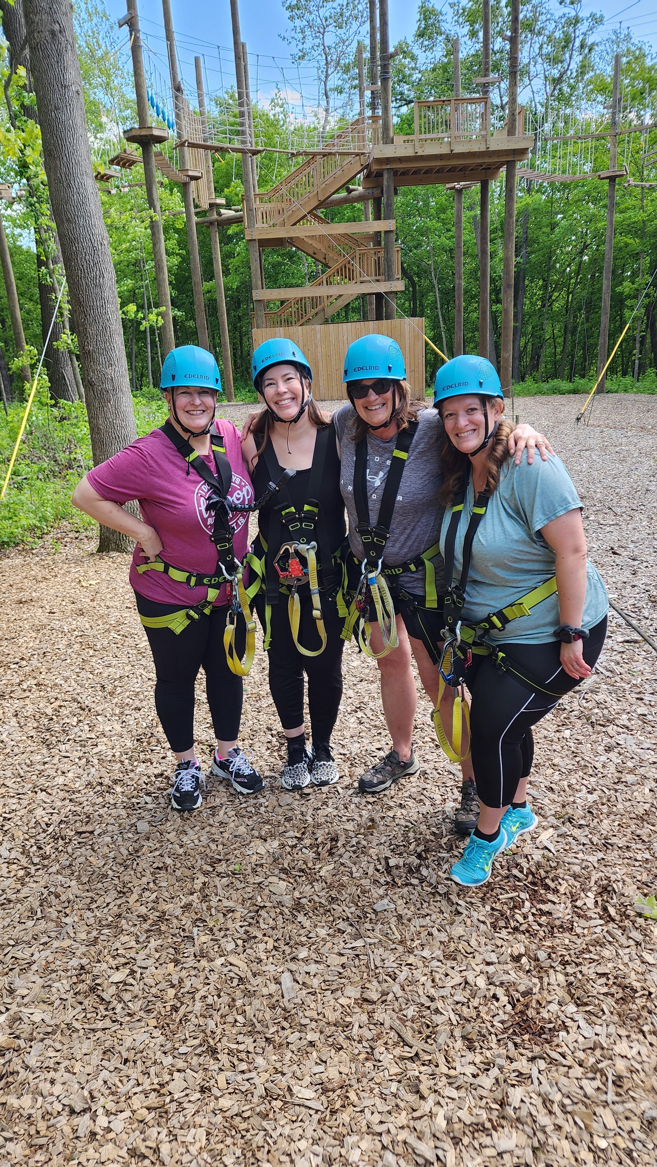 ladies in high ropes course