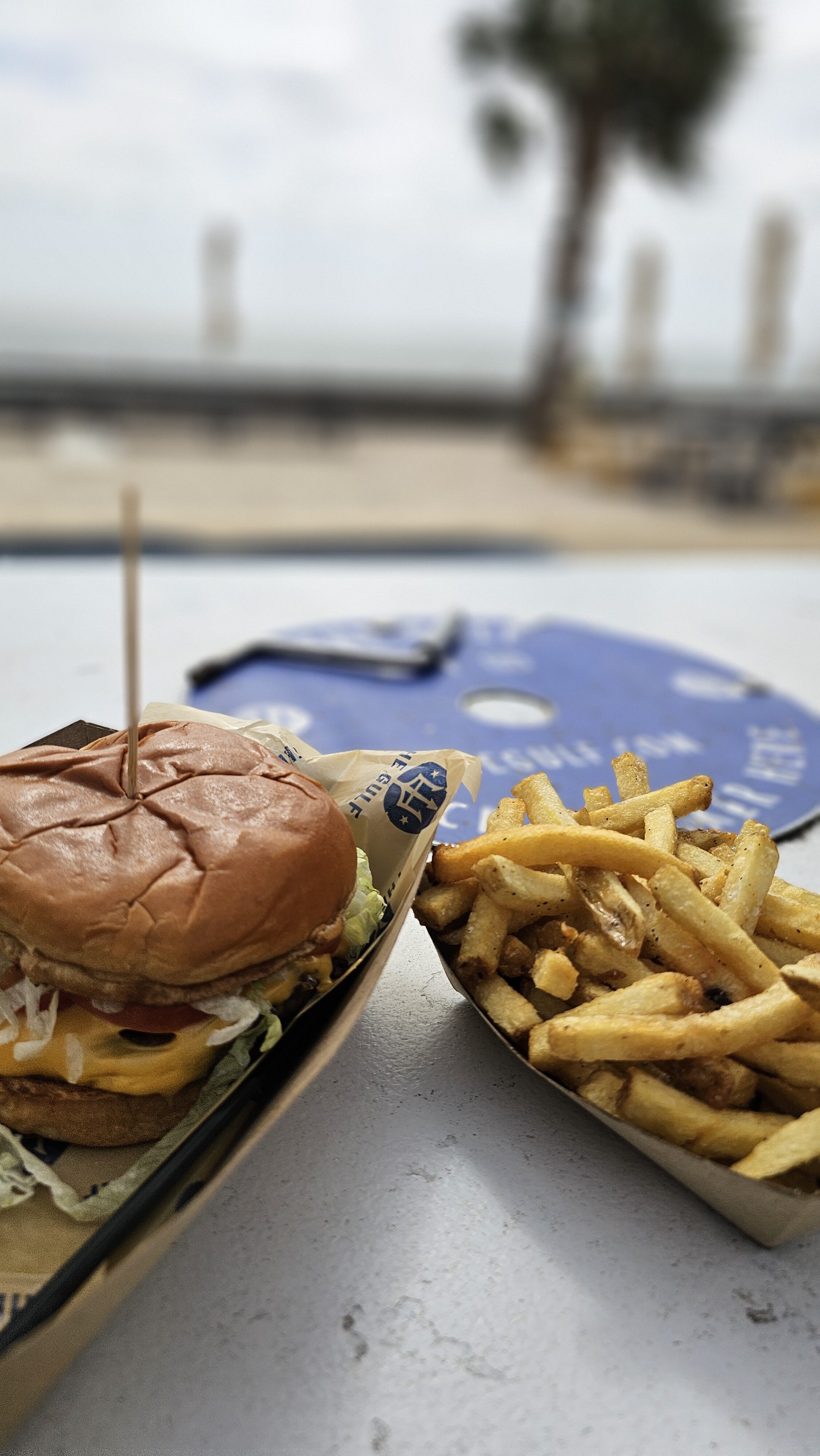 burger and fries