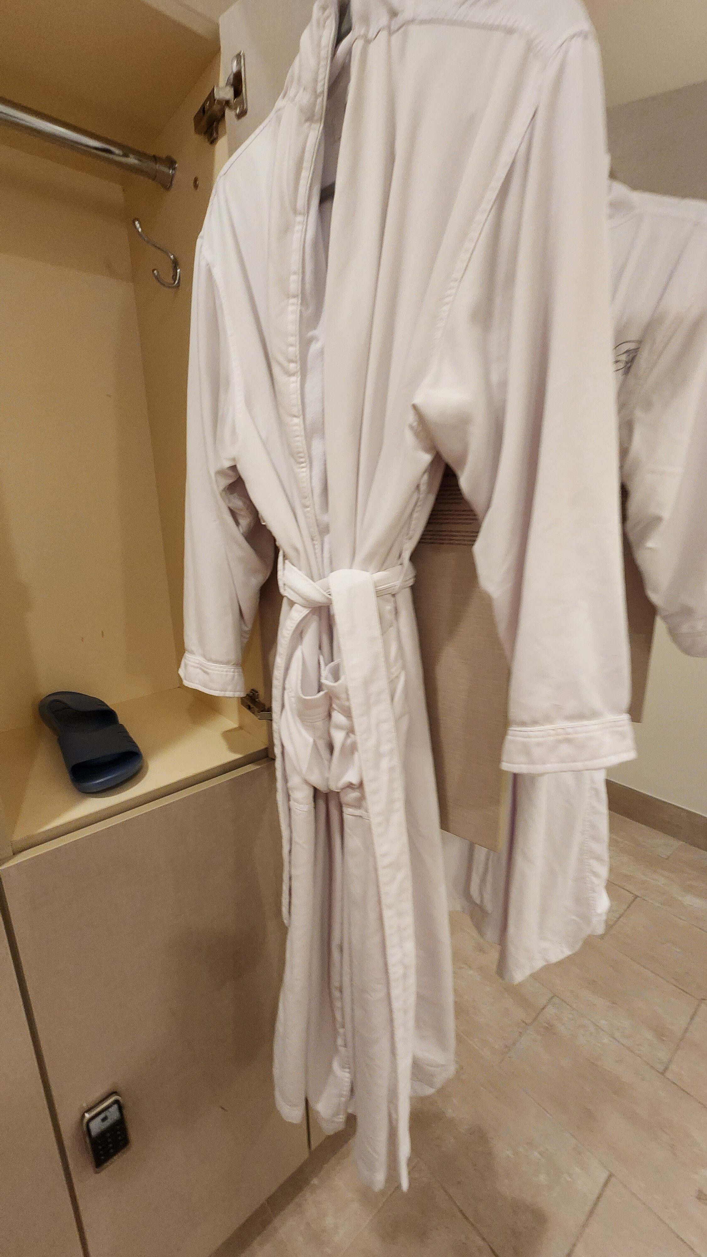 robe in locker room