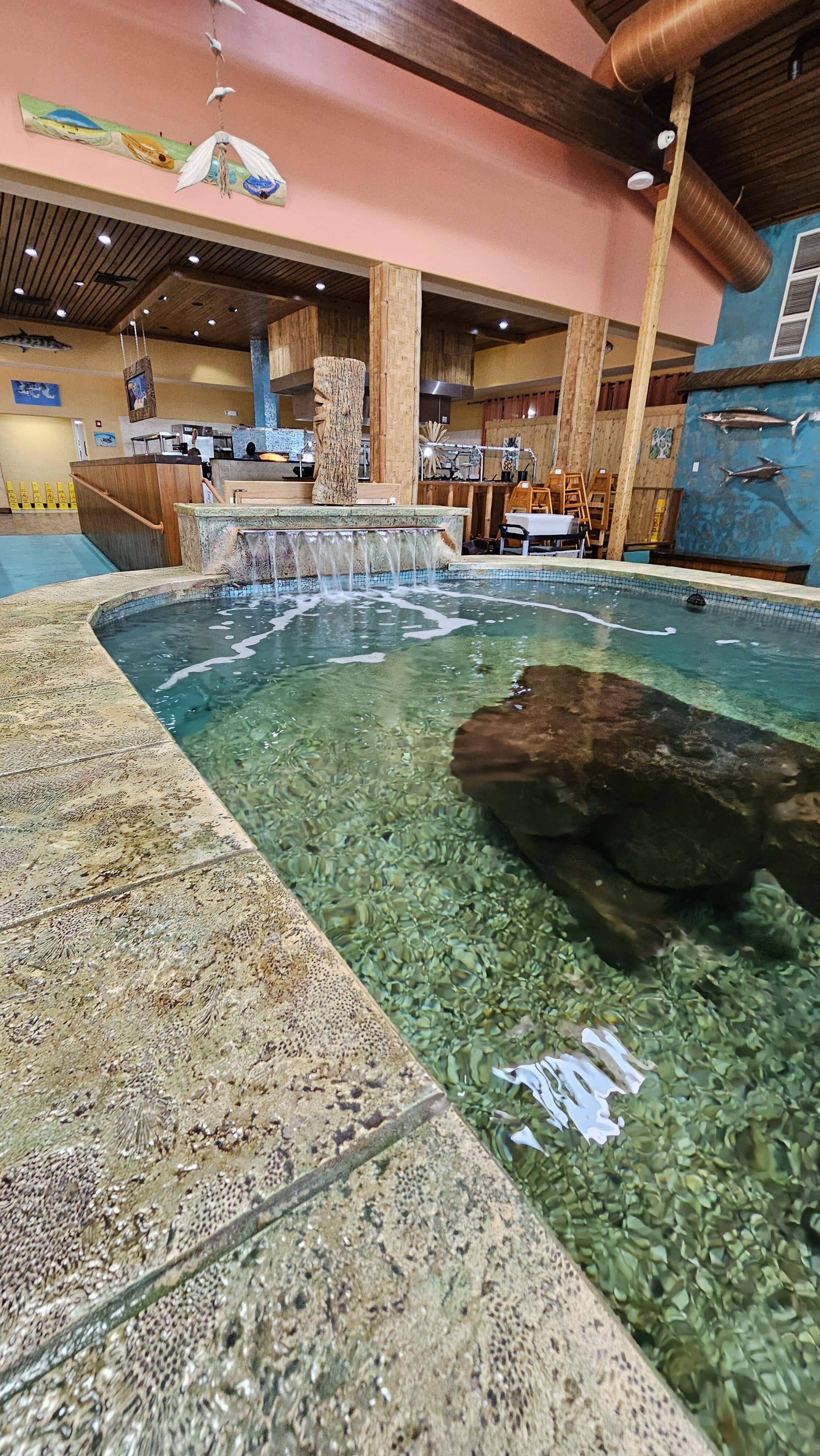 pond in restaurant