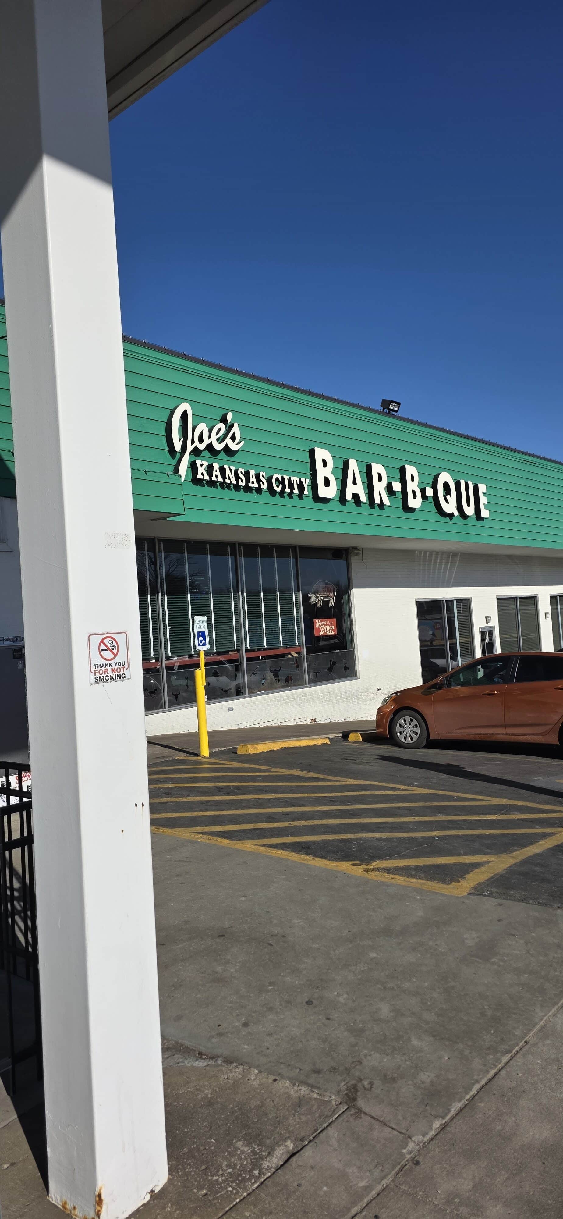 parking lot Joe's BBQ