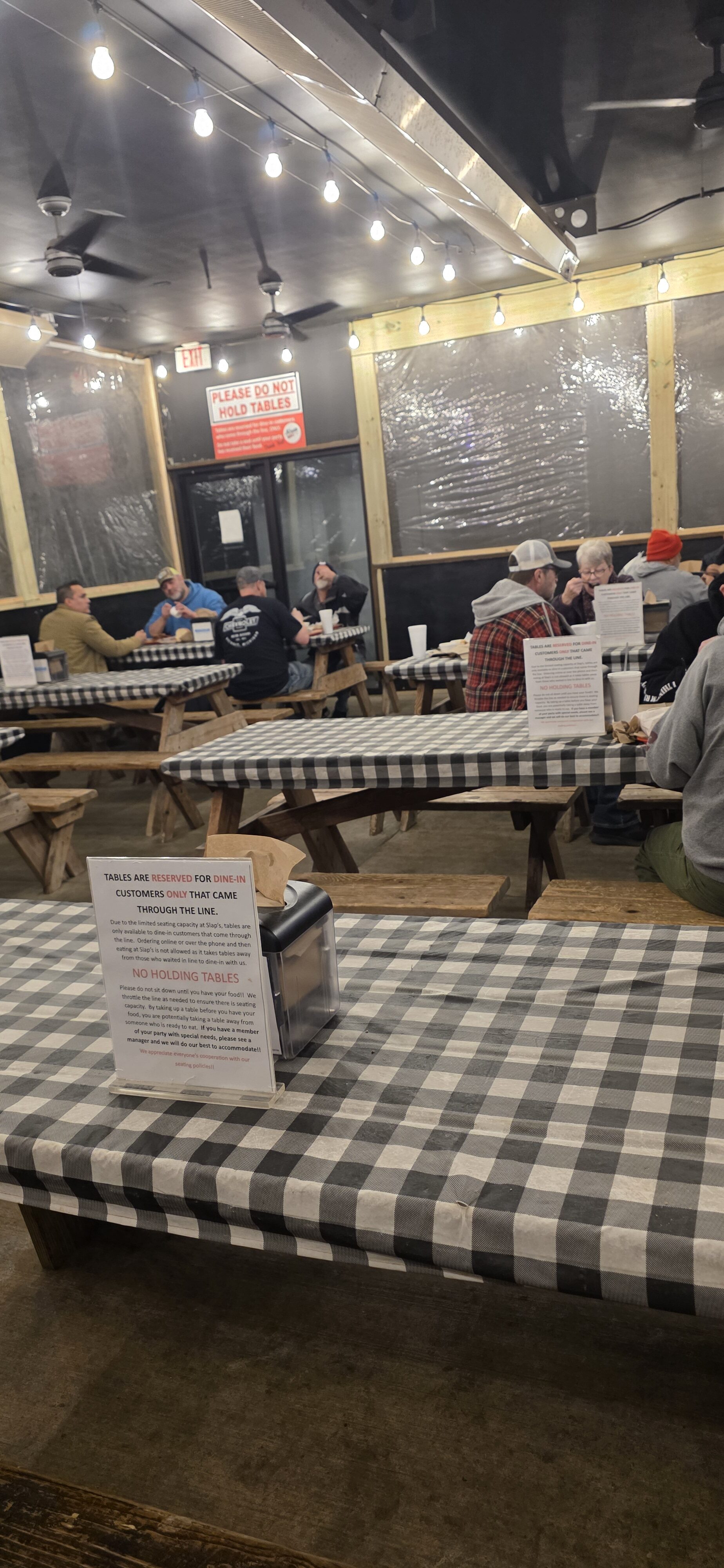 seating at Slap's BBQ KCK