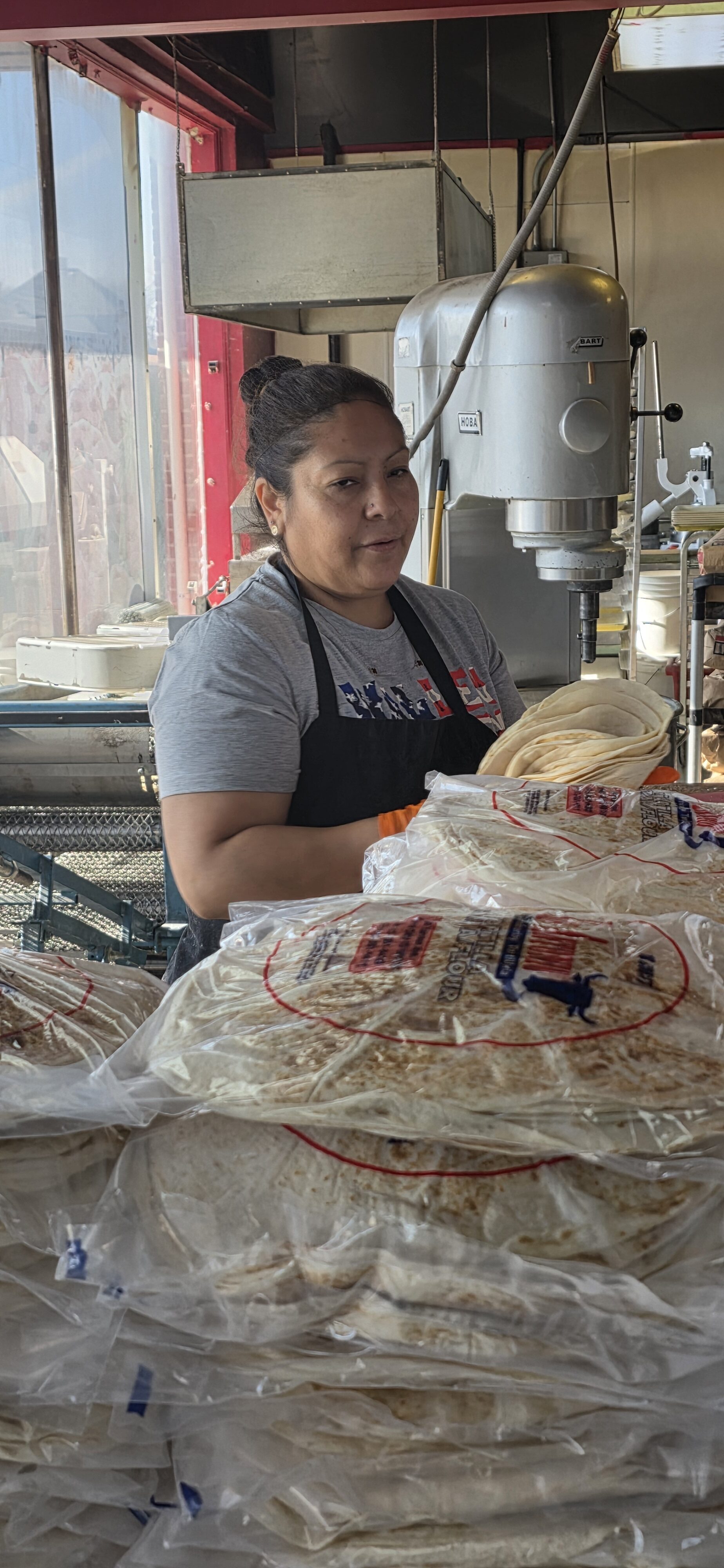 lady with tortillas