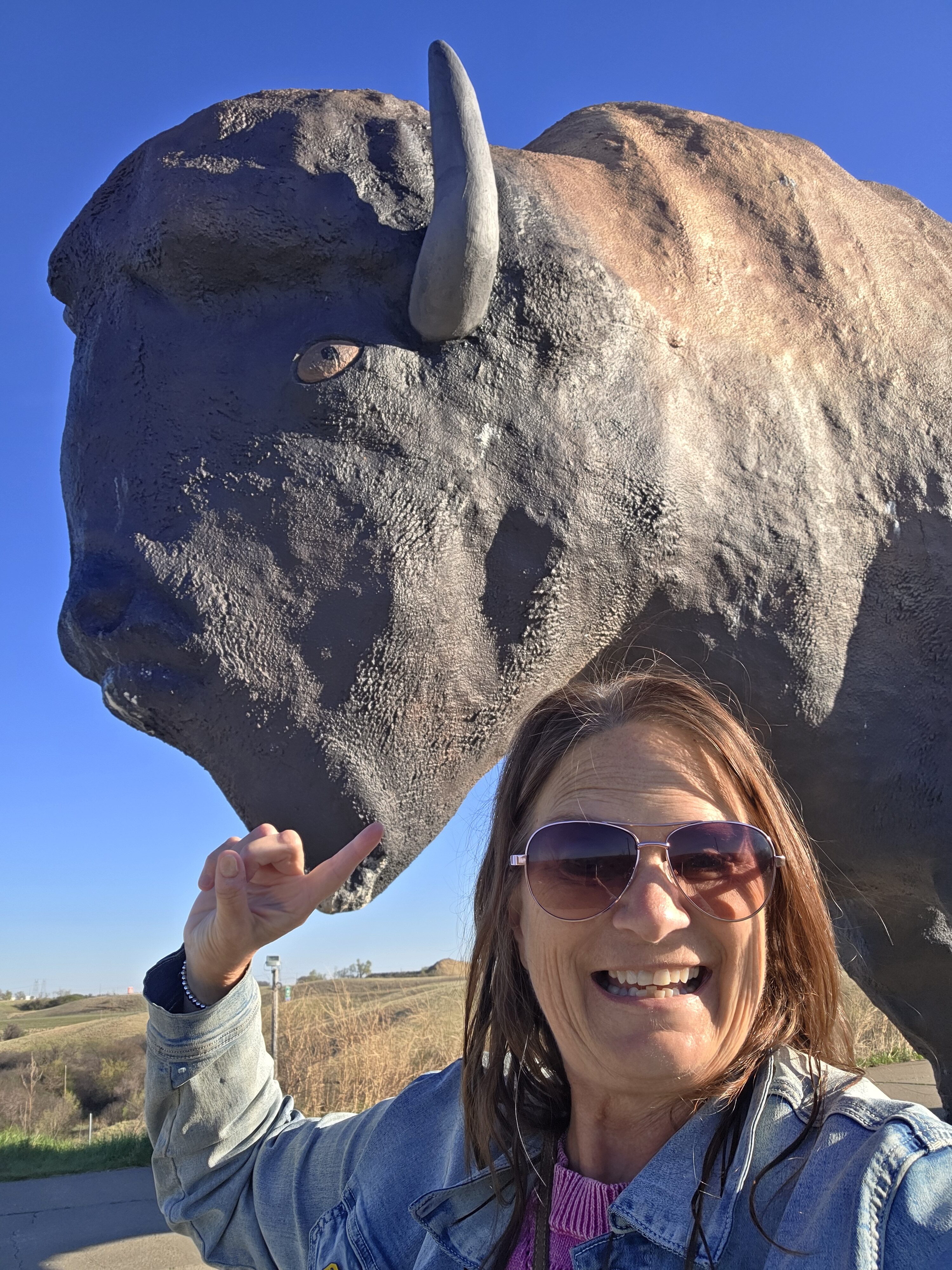 lady with world's largest buffalo jamestown nd