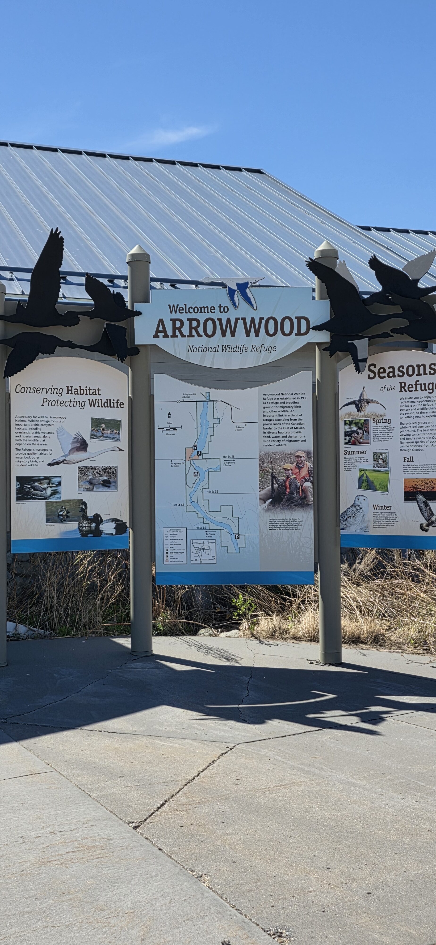 Arrowwood Nature Refuge Sign Jamestown ND