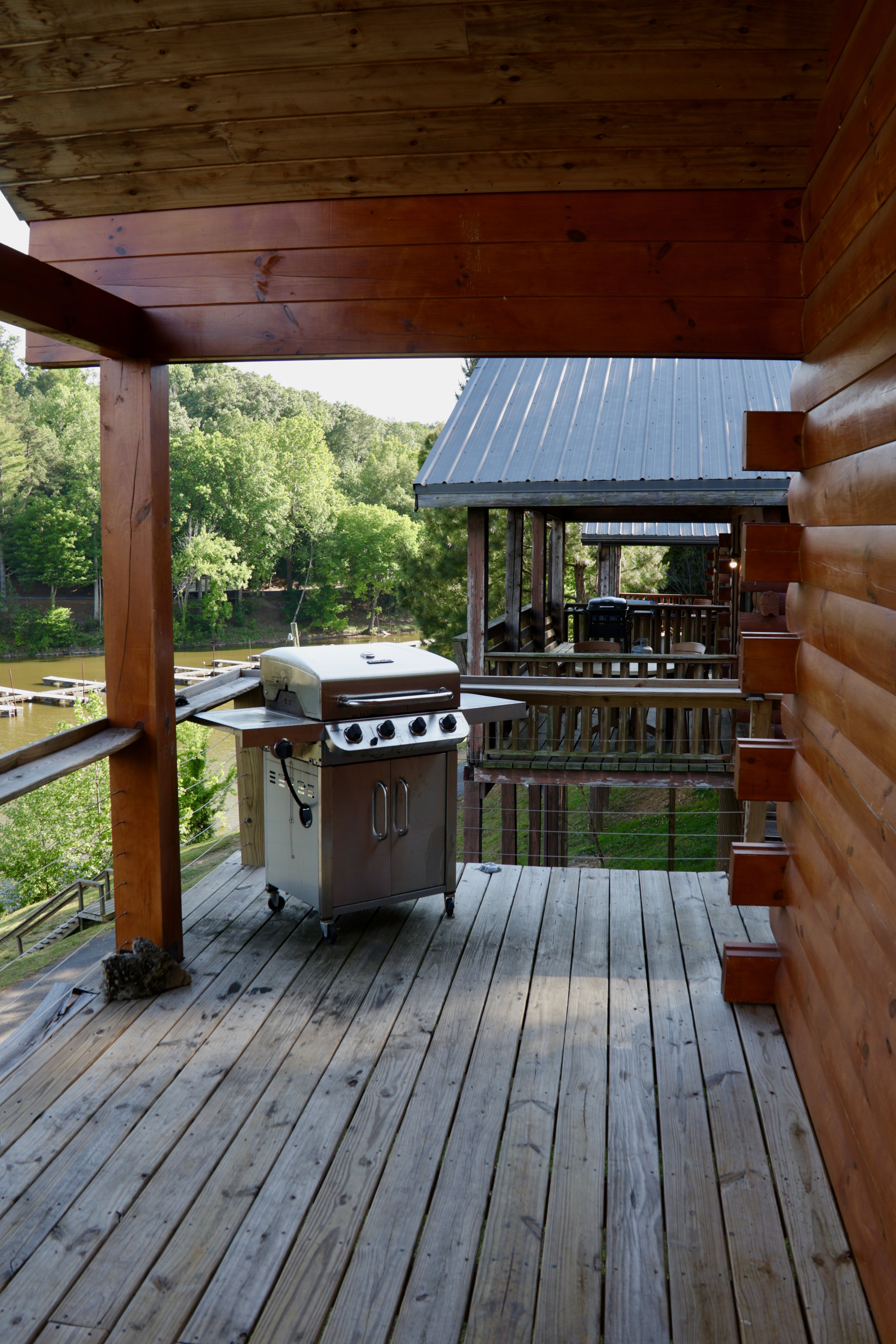 Outdoor deck with grill Kentucky Hills Resort Eddyville Kentucky
