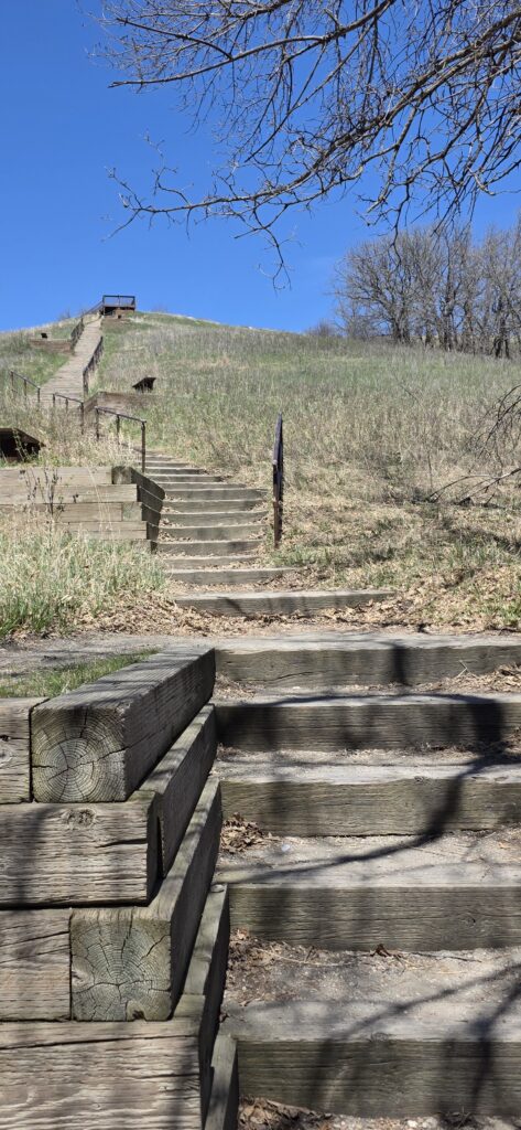 Steps at White Horse Hill National Game Preserve in North Dakota