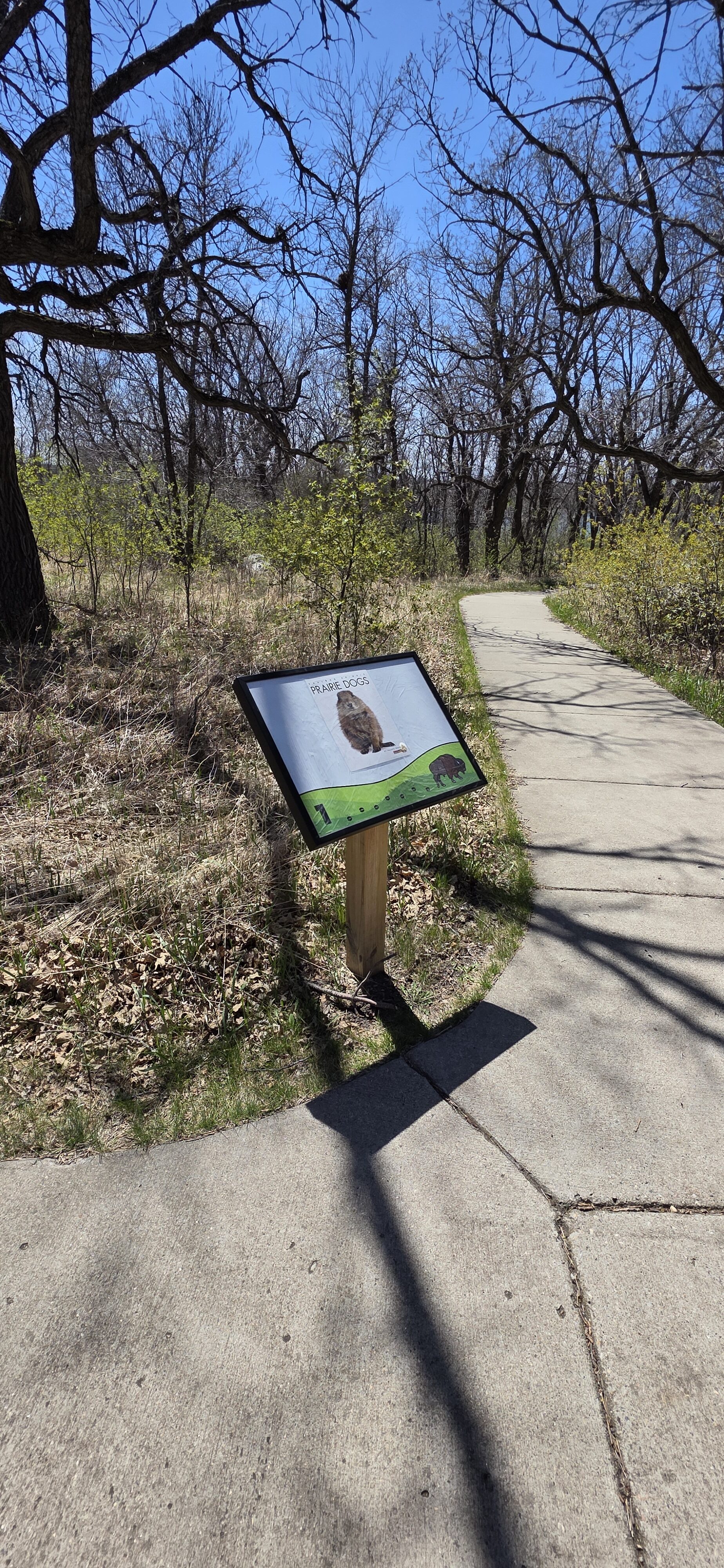 Story walk at White Horse Hill National Game Preserve in North Dakota