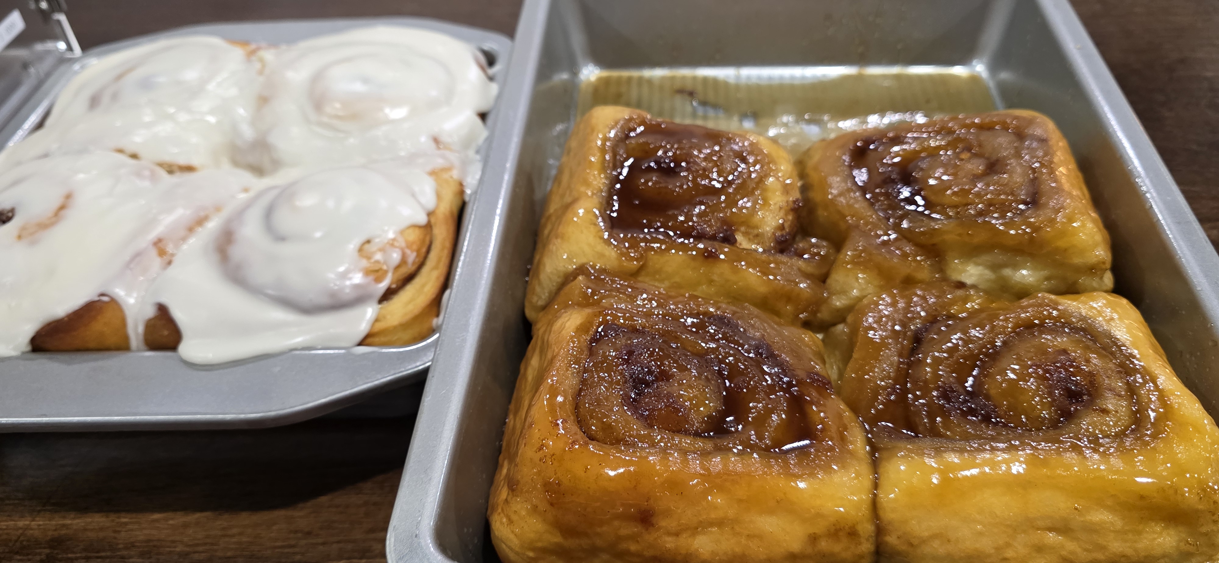 Cinnamon and Caramel Rolls At Pura's Brewtique Lake View, Iowa